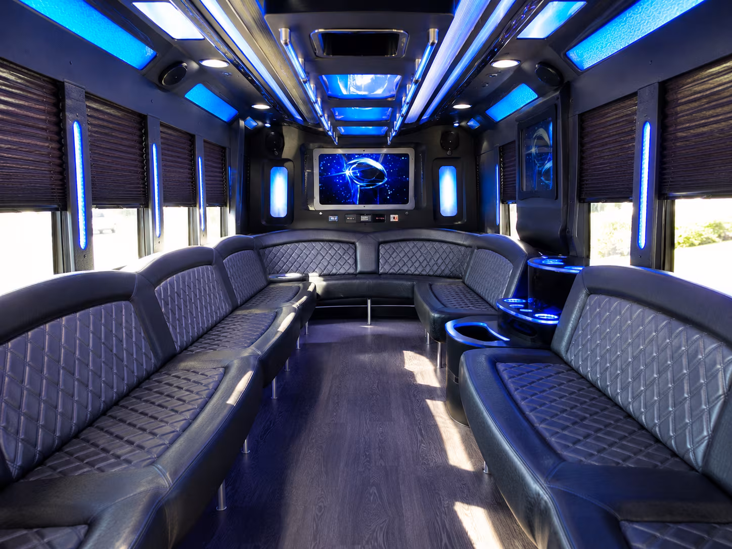 la mirada 28 passenger party bus inside