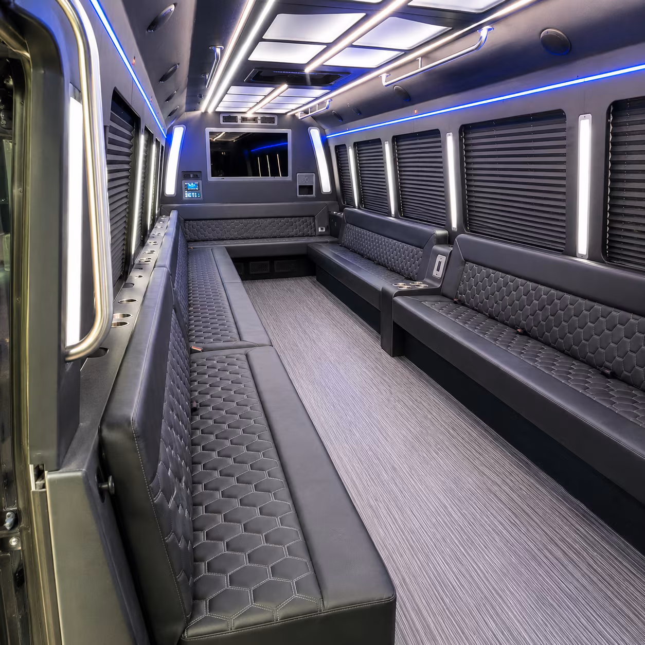 la mirada 40 passenger party bus interior