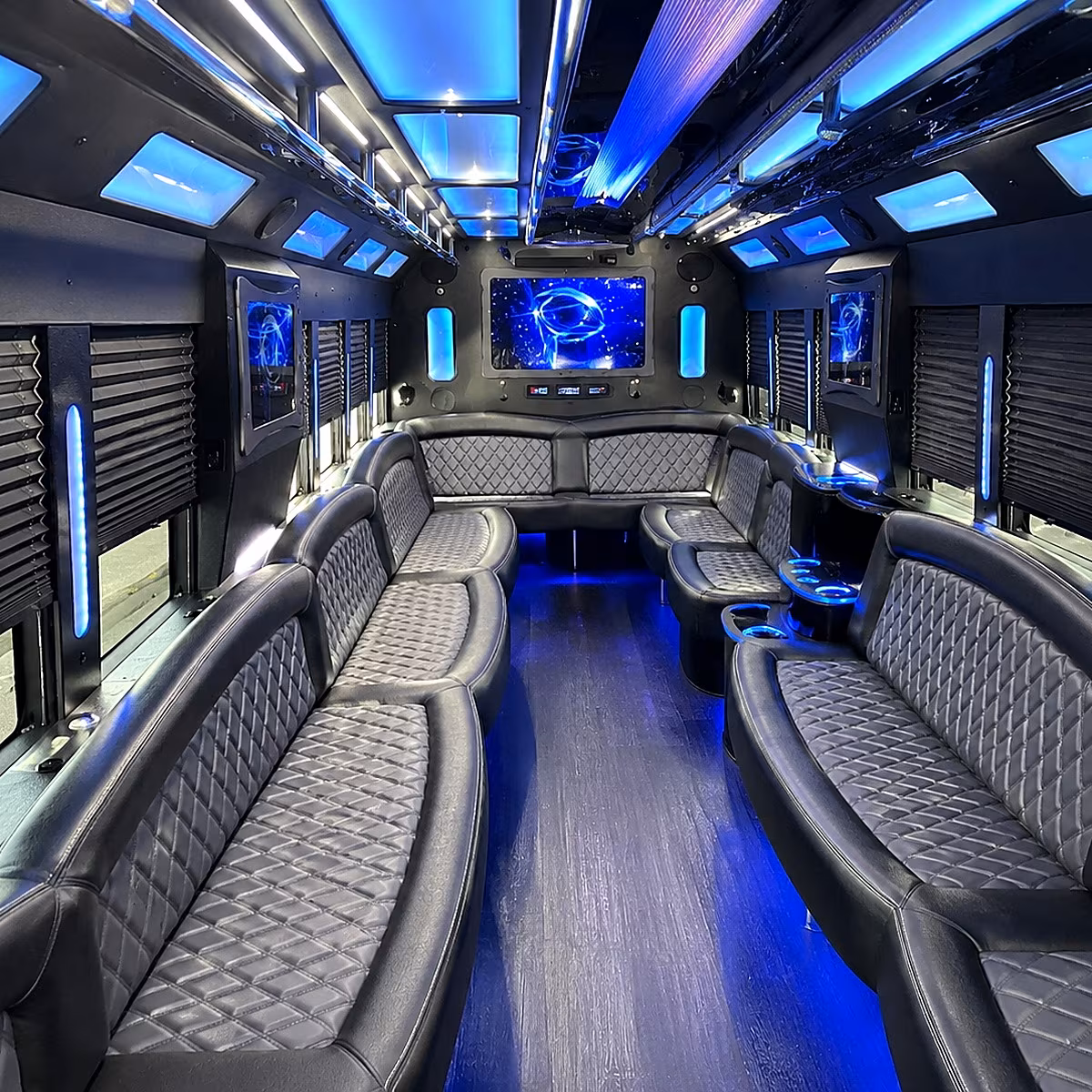 la mirada 50 passenger party bus interior