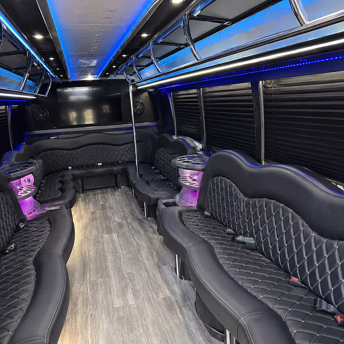 la mirada party bus rentals inside