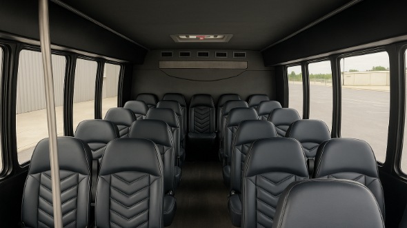 Interior of Charter Bus Company La Mirada's 15 Passenger Minibus in La Mirada