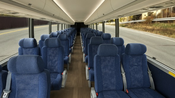 Interior of Charter Bus Company La Mirada's 18 Passenger Minibus in La Mirada