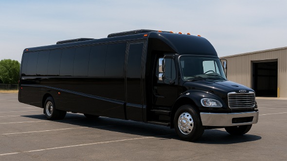 Exterior of Charter Bus Company La Mirada's 35 Passenger Minibus in La Mirada