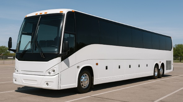 Exterior of Charter Bus Company La Mirada's 50 Passenger Charter Bus in La Mirada
