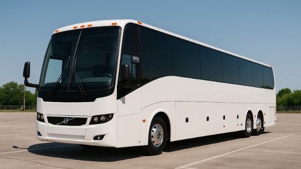 Exterior of Charter Bus Company La Mirada's 54 Passenger Charter Bus in La Mirada