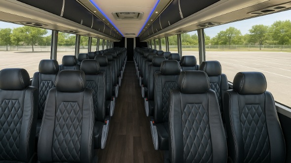 la mirada 54 passenger charter bus inside