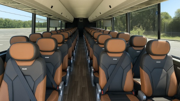 la mirada 56 passenger charter bus inside